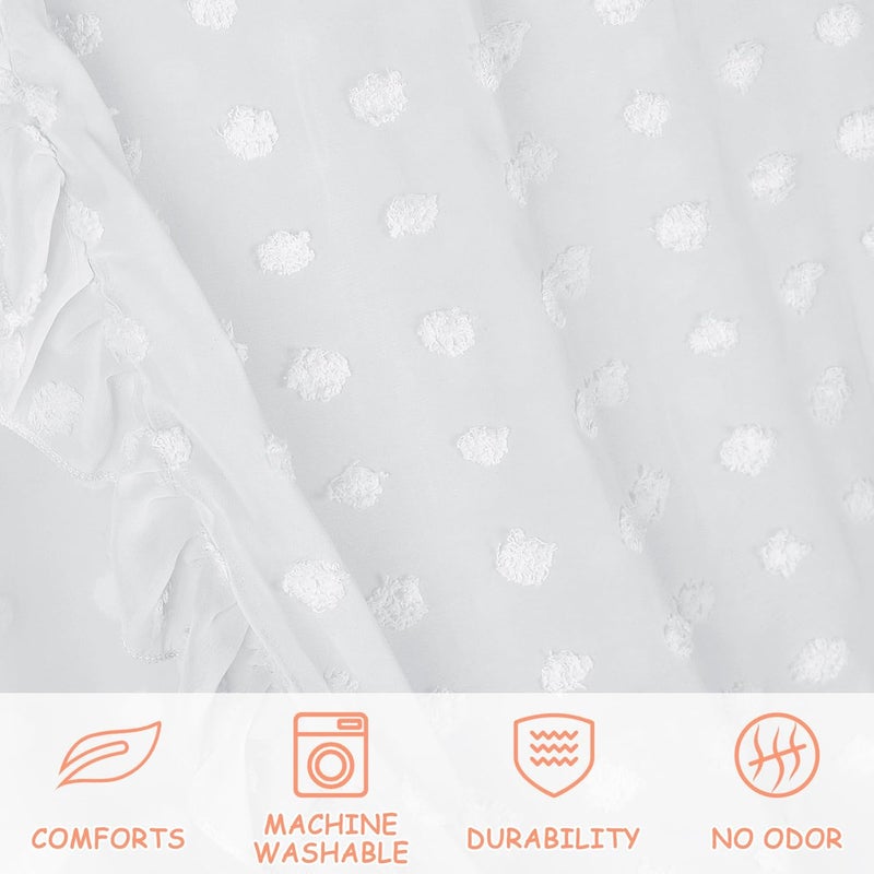 jiangcha Princess Bed Canopy for Girls - Crib Canopy for Bed - Mosquito Net for Bed, Kids Bed Canopy with Princess Room Decor for Girls Bedroom,Children's Reading Room Decor (White) - Image 3
